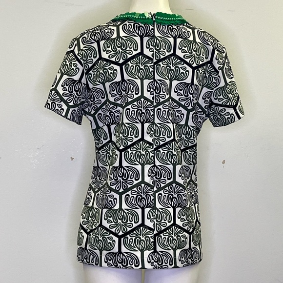 Printed Top with Beaded Neckline - Picture 5 of 5